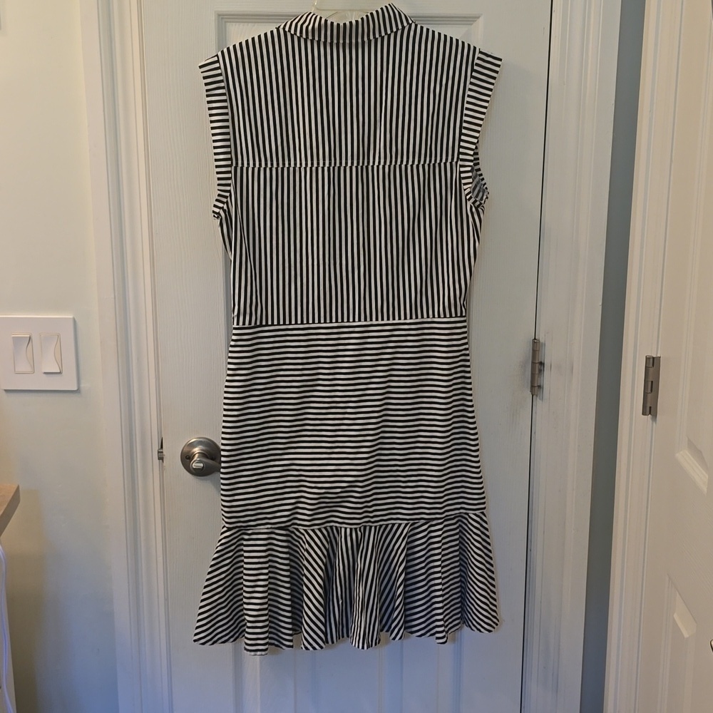 Madison Striped Button Down Cotton Dress Size M (0728C) - Picture 3 of 7